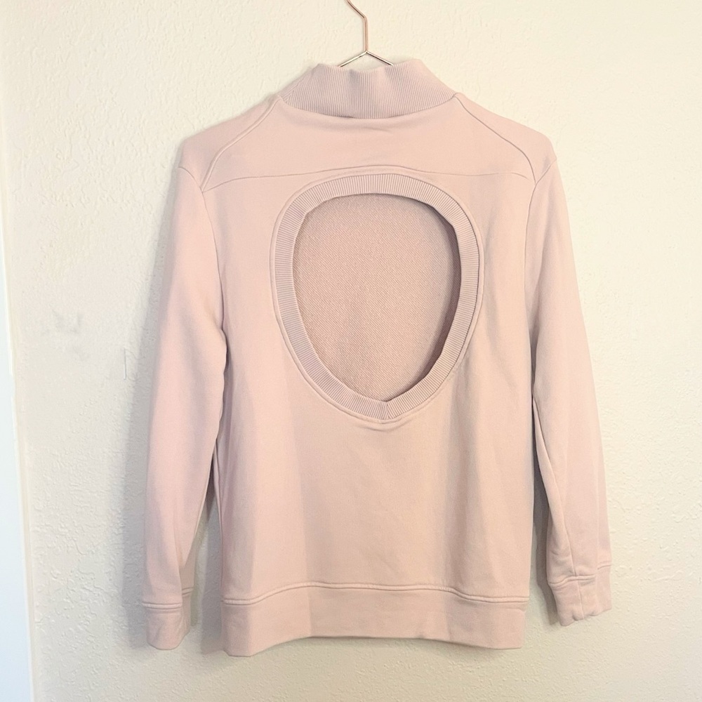 Varley Rochester Pink Cutout Back Sweatshirt Pilates Princess - Picture 5 of 6